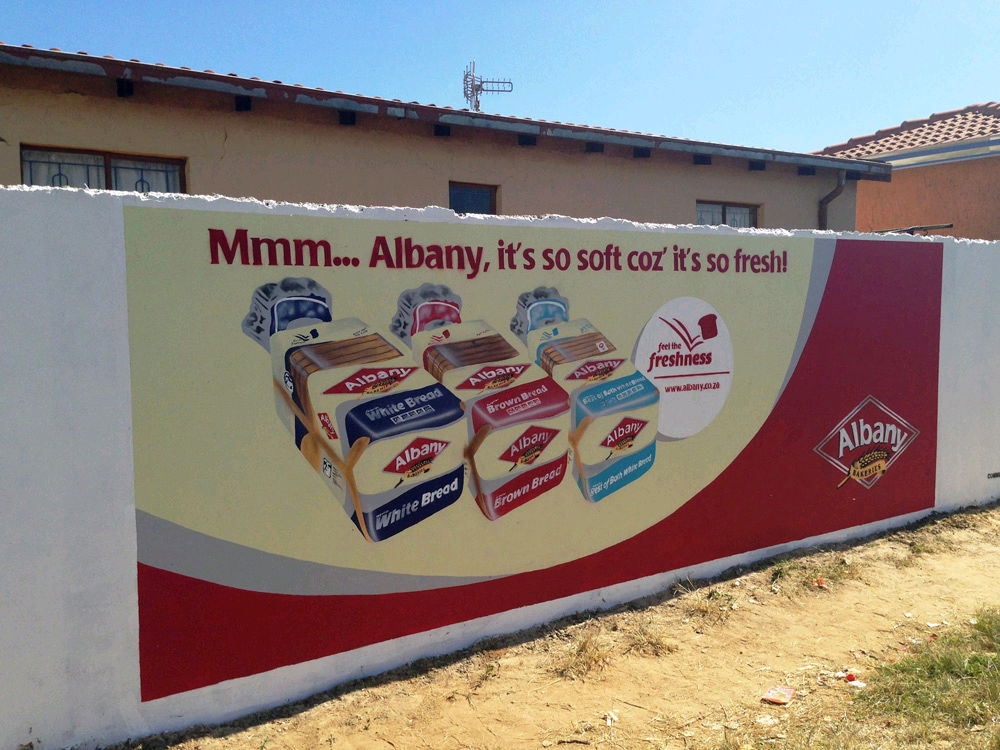 Albany mural on a host's wall