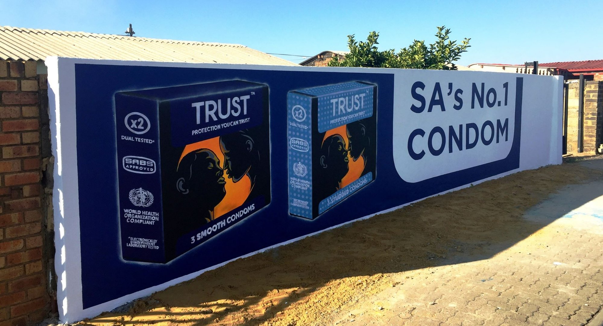 Trust mural on a host's wall